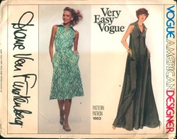 1663 Vogue DIANE FURSTENBERG SLVLSS KNIT DRESS LENGTHS PATTERN 12 or 10 choice